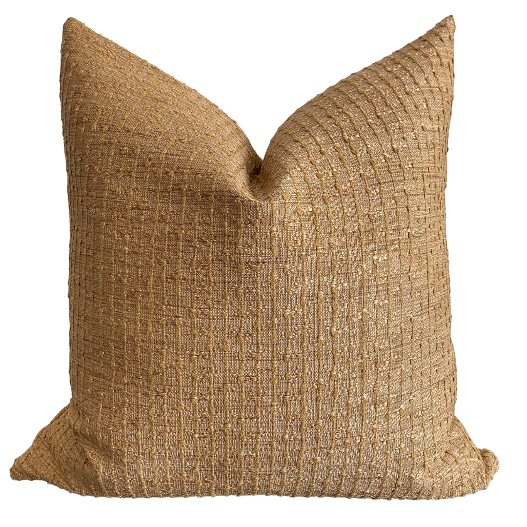throw pillow, wheat color pillow cover, Textured Brown Pillow Cover, HACKNER HOME Pillows, Designer Pillow Covers, High End Pillows, Handmade in USA Pillow Shop 