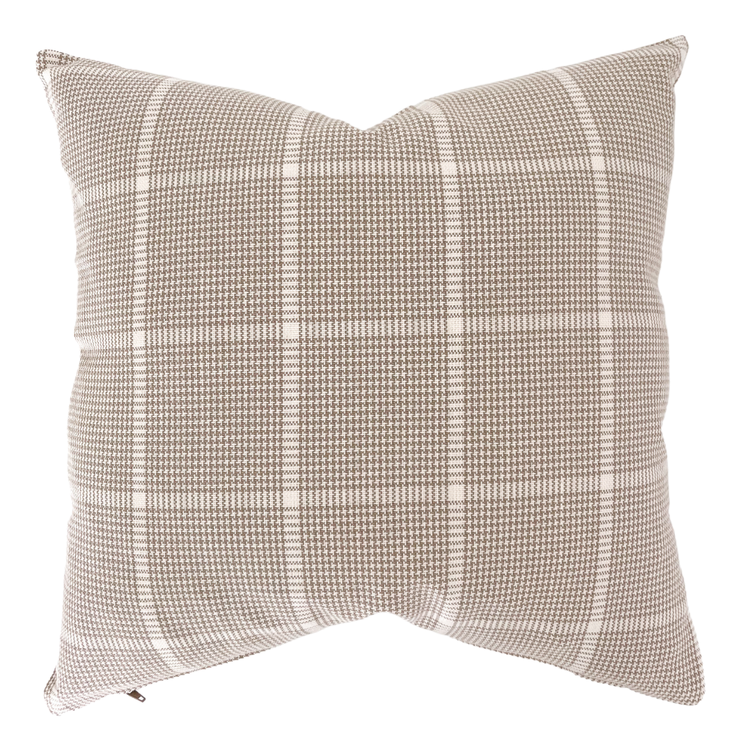 Windowpane throw outlet pillow