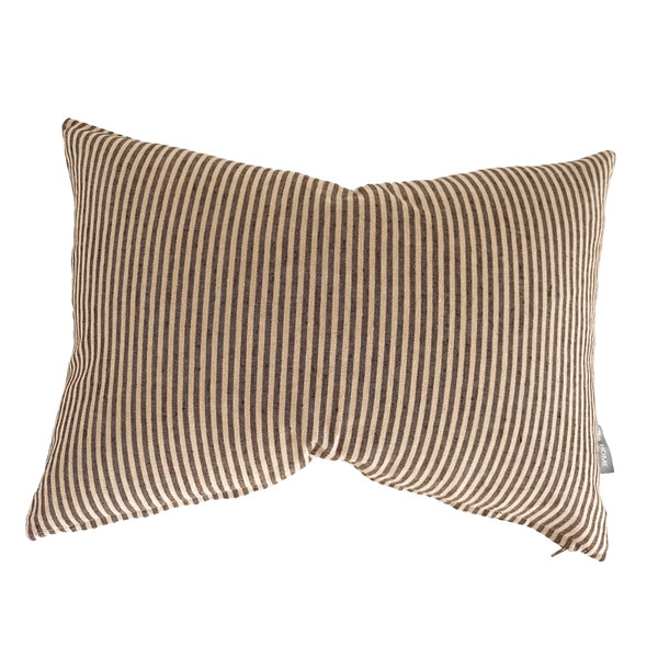 Tea Stained Ticking Pillow Cover