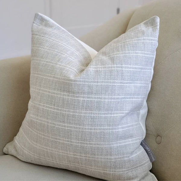 Stripe Pillow Cover, Striped Pillows, Throw Pillows in Gray, Gray Pillows, Designer Pillows, High End Pillows, Hackner Home Pillows, Handmade Pillows, Gray pillow covers, Pillow Covers, Home Decor Pillows, Pillow Shop