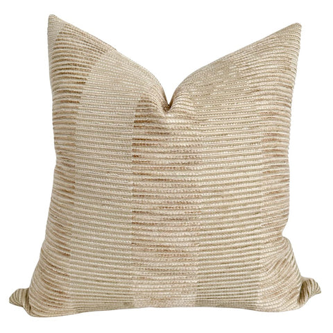 Pillow Covers 24x24 Set of 2 Beige Throw Pillow Covers with Fringe
