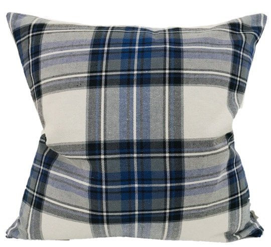 Plaid Pillow Cover, Blue Plaid Pillows, Large Plaid Pillow Design, Decorative Plaid Pillows, Designer Plaid Pillows, Hackner Home Pillows, Hackner Home decor, Boy's Room pillows, Pillow shams, Plaid Cushion Covers, Celtic Pillow Covers, Celtic Tartan Pillows, Man Cave Pillows
