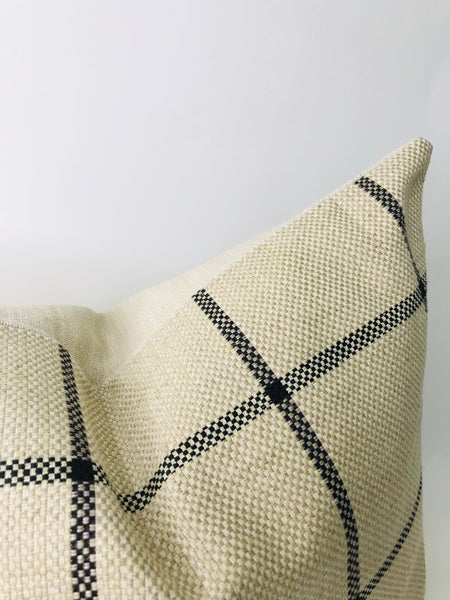Tawny Windowpane Pillow Cover