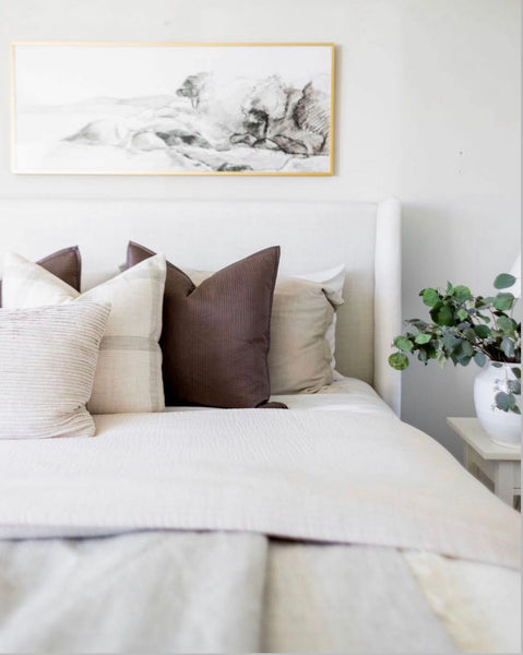 Linen Windowpane Pillow Cover